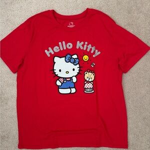Hello Kitty Red and Blue Adult T-Shirt